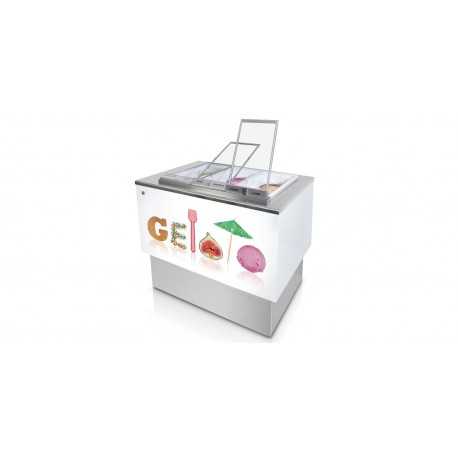 VETRINA GELATO PANORAMA - 6 POZZETTI - LARGHEZZA 100 CM