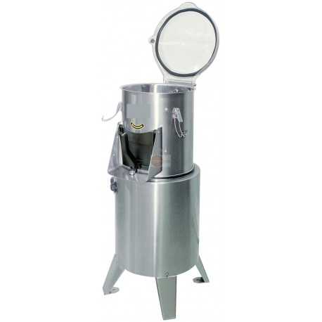 PELACIPOLLE IN ACCIAIO INOX - CAPACITA' 4 KG - PROD.ORARIA 120 KG - POTENZA 0,37 KW MONOFASE - DIMENSIONI CM L32 X P42 X H56