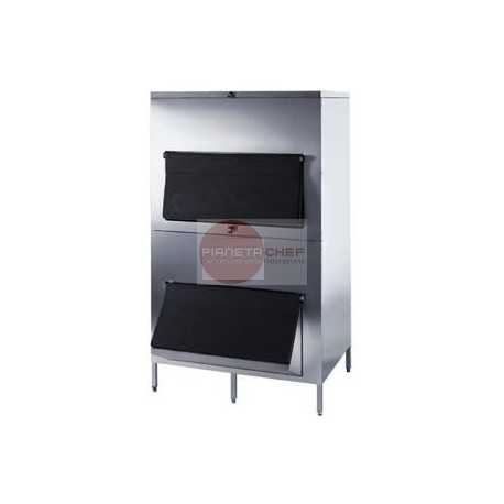 CONTENITORE GHIACCIO ACCIAIO INOX-CAPACITA' 550 KG-DIMENSIONI CM L111XP106XH187,5