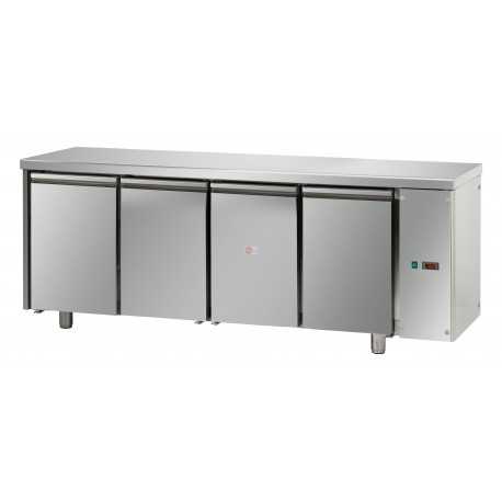 TAVOLO REFRIGERATO PER PASTICCERIA - PREDISPOSTO PER MOTORE REMOTO - PIANO LISCIO - CAPACITA' 890 LT - DIMENSIONI CM L248 X P80 X H85/92