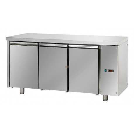 TAVOLO REFRIGERATO - PREDISPOSTO PER MOTORE REMOTO (NEGATIVO)- PIANO LISCIO - CAPACITA' 460 LT - DIMENSIONI CM L165 X P71,5 X H85/92