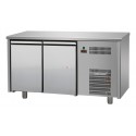 TAVOLO REFRIGERATO - IN AISI 304 - PIANO LISCIO - TEMPERATURA 0°/+10° - CAPACITA' 270 LT - DIMENSIONI CM L146XP60XH85/92
