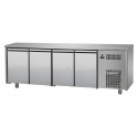 TAVOLO REFRIGERATO - IN AISI 304 - PIANO LISCIO - TEMPERATURA 0°/+10° - CAPACITA' 530 LT - DIMENSIONI CM L236XP60XH85/92