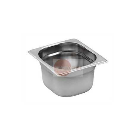 BACINELLA GASTRONORM IN ACCIAO INOX AISI 304 - GN 1/6 ( 176 X 162 mm) ALTEZZA 200 mm