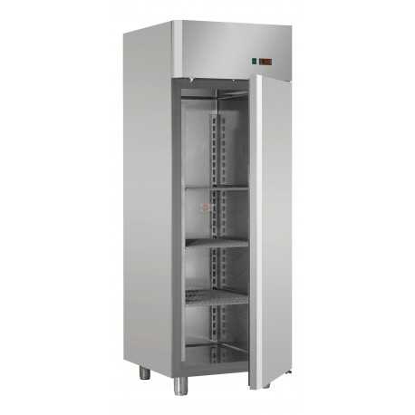 ARMADIO FRIGO - SENZA UNITA' FRIGORIFERA - PREDISPOSTO PER MOTORE REMOTO (OPTIONAL) A BASSA TEMPERATURA - CAPACITA' 700 LITRI - INTERAMENTE IN ACCIAIO INOX AISI 304 - GASTRONORM GN 2/1 (650 X 530 mm) - 1 PORTA CHIUSURA AUTOMATICA - DIMENSIONI CM L71 X P80 X H 203/210