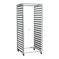 CARRELLO IN ACCIAIO INOX PER 38 TEGLIE 60X40 OPPURE 19 TEGLIE 60X80 - DIMENSIONI CM L65,6 X P83 X H165