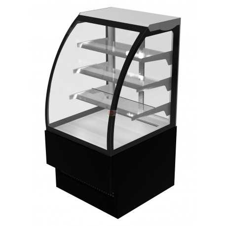 BANCO VETRINA PER ALIMENTI - SERVIZIO ASSISTITO - 3 MENSOLE IN VETRO - ILLUMINAZIONE INTERNA- VETRI FRONTALI APRIBILI-NORMA CE