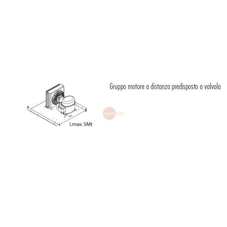 GRUPPO MOTORE A DISTANZA PREDISPOSTO A VALVOLA - DISTANZA MAX 5 mt