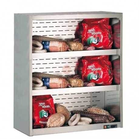 PENSILE REFRIGERATO - CON MOTORE REMOTO INCLUSO - DISTANZA MAX 5 mt - STRUTTURA IN ACCIAIO INOX AISI 304 - RIPIANI ILLUMINATI - TENDA NOTTE DI SERIE - STAFFE DA MURO IN DOTAZIONE - QUADRO ELETTRONICO COMPLETO DI TERMOSTATO - TEMPERATURA +4°/+8° - REFRIGERAZIONE STATICA - SBRINAMENTO AUTOMATICO - DIMENSIONI CM L 100 X P 50 X H 135