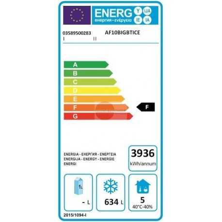 ARMADIO FRIGO BIG 900 LITRI PER GELATERIA - CAPACITA' 42 VASCHETTE - TEMPERATURA -18°/-25° - DIMENSIONI CM L80 X P102 X H203/210