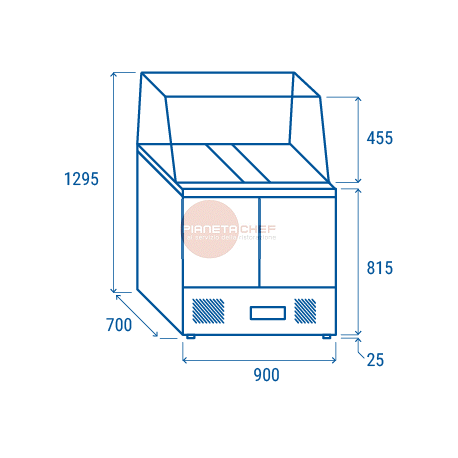 TAVOLO SALADETTE REFRIGERATA GN1/1 TAVOLO SALADETTE REFRIGERATA GN1/1
