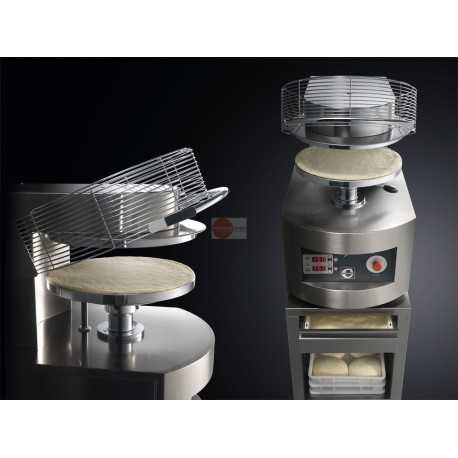 FORMATRICE A CALDO PER PIZZA - DIAMETRO PIZZE 300 mm - STRUTTURA INTERAMENTE IN ACCIAIO INOX - ELEVATA PRODUZIONE ORARIA FINO A 400 PIZZE ORA - PERFETTA UNIFORMITA' DI FORMA E SPESSORE DISCO SENZA RINUNCIARE AL BORDO - POTENZA 4,2 KW - DIMENSIONI CM L 50 X P 61 X H 77