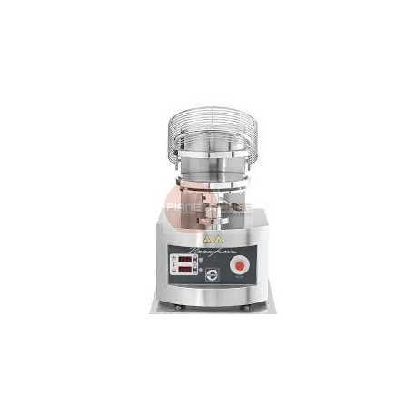 FORMATRICE A CALDO PER PIZZA - DIAMETRO PIZZE 500 mm - STRUTTURA INTERAMENTE IN ACCIAIO INOX - ELEVATA PRODUZIONE ORARIA FINO A 400 PIZZE ORA - PERFETTA UNIFORMITA' DI FORMA E SPESSORE DISCO SENZA RINUNCIARE AL BORDO - POTENZA 6,6 KW - DIMENSIONI CM L 56 X P 71 X H 86