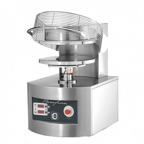 FORMATRICE A CALDO PER PIZZA - DIAMETRO PIZZE 500 mm - STRUTTURA INTERAMENTE IN ACCIAIO INOX - ELEVATA PRODUZIONE ORARIA FINO A 400 PIZZE ORA - PERFETTA UNIFORMITA' DI FORMA E SPESSORE DISCO SENZA RINUNCIARE AL BORDO - POTENZA 6,6 KW - DIMENSIONI CM L 56 X P 71 X H 86