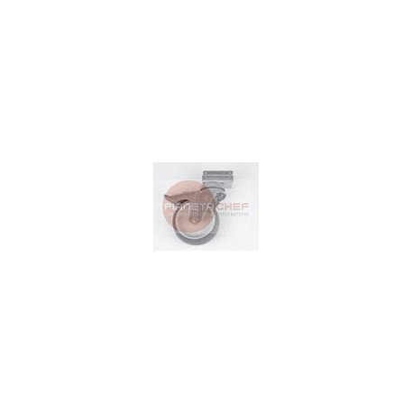 RUOTA GIREVOLE INOX CON FRENO - DIAMETRO CM 10