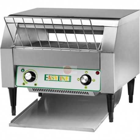 TOSTAPANE CONTINUO - PRODUZIONE 120 ÷ 350 TOAST/h- TAPPETO COTTURA 350 MM-POTENZA 2450 W-DIMENSIONI CM L48 X P56 X H43