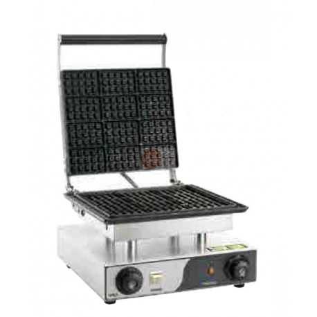 MACCHINA PER WAFFLE - STRUTTURA IN ACCIAIO INOX - PIASTRA COTTURA T