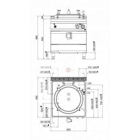 PENTOLA A GAS RISCALDAMENTO DIRETTO - CAPACITA' 100 LT - POTENZA 21 KW - STRUTTURA INTERAMENTE IN ACCIAIO INOX AISI 304 18/10 - DIMENSIONI cm L 80 X P 90 X H 85 PENTOLA A GAS RISCALDAMENTO DIRETTO - CAPACITA' 100 LT - POTENZA 21 KW - STRUTTURA INTERAMENTE IN ACCIAIO INOX AISI 304 18/10 - DIMENSIONI cm L 80 X P 90 X H 85