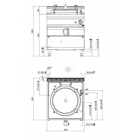 PENTOLA A GAS RISCALDAMENTO DIRETTO - CAPACITA' 100 LT - POTENZA 21 KW - STRUTTURA INTERAMENTE IN ACCIAIO INOX AISI 304 18/10 - DIMENSIONI cm L 80 X P 90 X H 85 PENTOLA A GAS RISCALDAMENTO DIRETTO - CAPACITA' 100 LT - POTENZA 21 KW - STRUTTURA INTERAMENTE IN ACCIAIO INOX AISI 304 18/10 - DIMENSIONI cm L 80 X P 90 X H 85