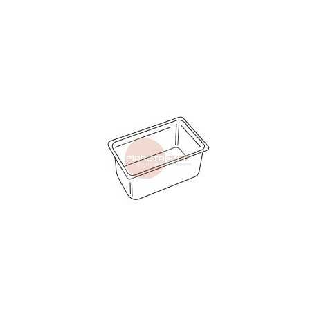 VASCHETTA INOX PER GELATO - CAPACITA' LT 5 - DIMENSIONI CM L36 X P16,5 x H12