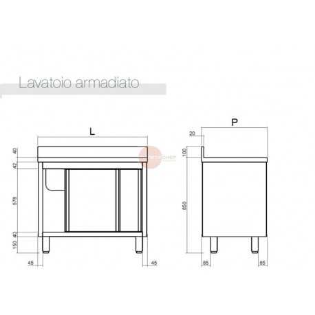 LAVELLO 1 VASCA E GOCCIOLATOIO