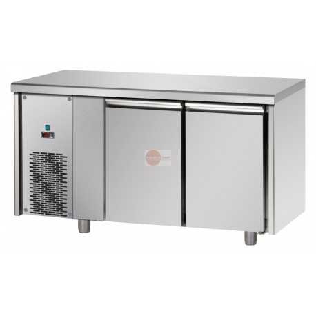 TAVOLO REFRIGERATO IN ACCIAIO INOX AISI 304 - MOTORE A SX- TEMPERATURA -18°/-22°-CAPACITA' 310 LT - DIMEN. CM L142 X P71,5 X H85/92