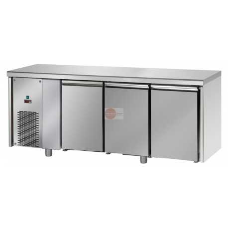 TAVOLO REFRIGERATO IN ACCIAIO INOX AISI 304 - MOTORE A SX- TEMPERATURA -18°/-22°-CAPACITA' 460 LT - DIMEN. CM L187 X P71,5 X H85/92