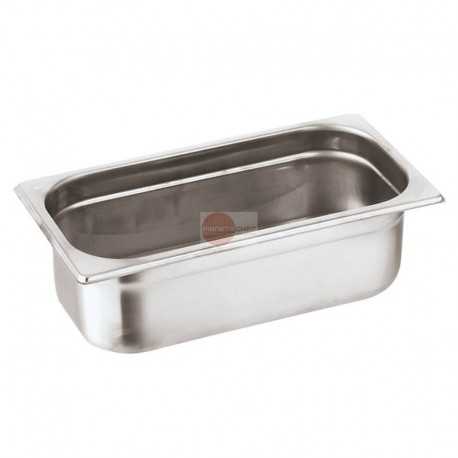 BACINELLA IN ACCIAIO INOX AISI 304 - GN 1/3 - DIMENSIONE CM L 32,5 x P 17,5 x H 15