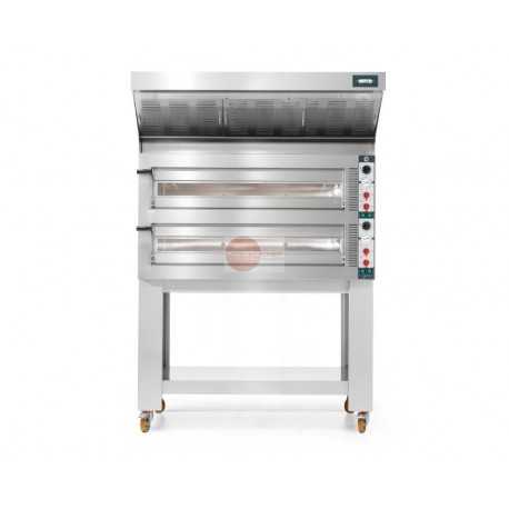 FORNO CUPPONE TIEPOLO - ELETTRICO - CONTROLLO MECCANICO - CAPACITA' 9+9 PIZZE - DIMENSIONI CM L138 X P128 X H73
