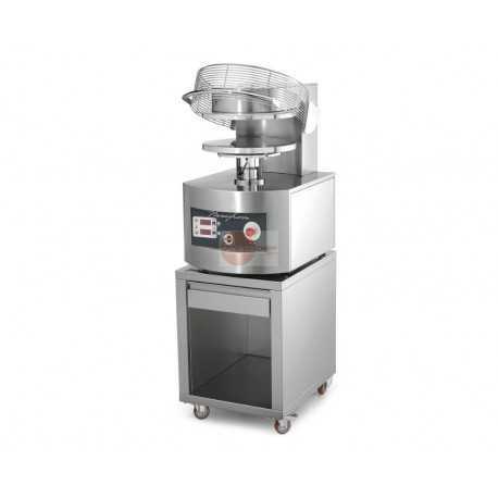 FORMATRICE A CALDO PER PIZZA - DIAMETRO PIZZE 350 mm - STRUTTURA INTERAMENTE IN ACCIAIO INOX - ELEVATA PRODUZIONE ORARIA FINO A 400 PIZZE ORA - PERFETTA UNIFORMITA' DI FORMA E SPESSORE DISCO SENZA RINUNCIARE AL BORDO - POTENZA 4,2 KW - DIMENSIONI CM L 50 X P 61 X H 77