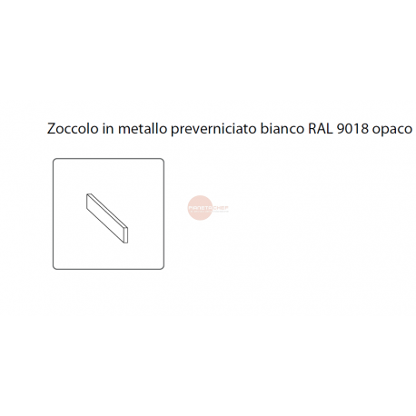 Zoccolo in metallo preverniciato bianco RAL 9018 opaco