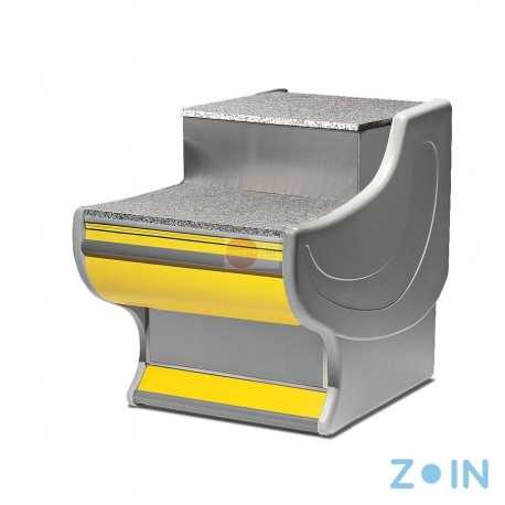 TERMINALE CASSA CON SPALLE - PIANO IN GRANITO - DIMENSIONI CM L 110 X P 120 X H 110