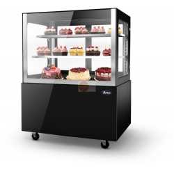 BANCO ALIMENTARE - IDEALE PER PASTICCERIA - REFRIGERAZIONE VENTILATA - TEMPERATURA +2°/+8° - ILLUMINAZIONE INTERNA LED - ANTINE SCORREVOLI POSTERIORI - 2 MENSOLE INTERMEDIE