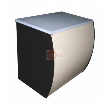 BANCO CASSA - COLORE NERO ACCIAIO - DIMENSIONI CM L 60 х P 65 х H 87