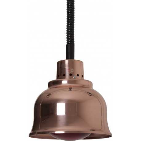 LAMPADA RISCALDANTE - IN RAME - CON LUCE ROSSA - CAVO REGOLABILE IN ALTEZZA - INTERRUTTORE - POTENZA 250 WATT