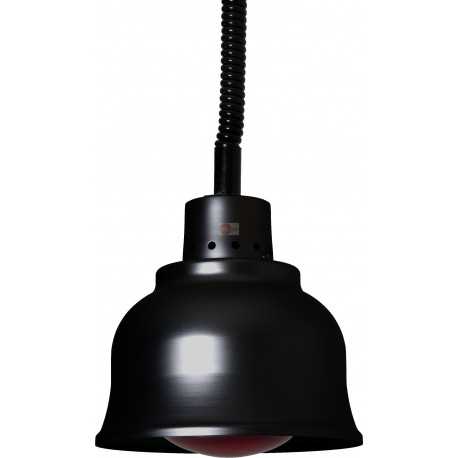 LAMPADA RISCALDANTE - IN ALLUMINIO ANODIZZATO NERO - CON LUCE ROSSA - CAVO REGOLABILE IN ALTEZZA - INTERRUTTORE - POTENZA 250 WATT