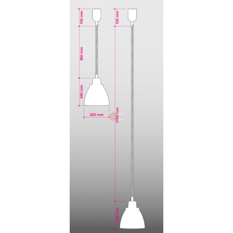 LAMPADA RISCALDANTE - IN RAME - CON LUCE ROSSA - CAVO REGOLABILE IN ALTEZZA - INTERRUTTORE - POTENZA 250 WATT