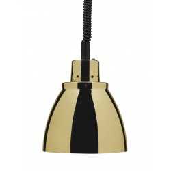 LAMPADA RISCALDANTE - IN OTTONE - CON LUCE ROSSA - CAVO REGOLABILE IN ALTEZZA - INTERRUTTORE - POTENZA 250 WATT