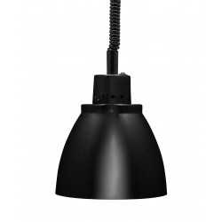 LAMPADA RISCALDANTE - IN ALLUMINIO ANODIZZATO NERO - CON LUCE BIANCA - CAVO REGOLABILE IN ALTEZZA - INTERRUTTORE - POTENZA 250 WATT