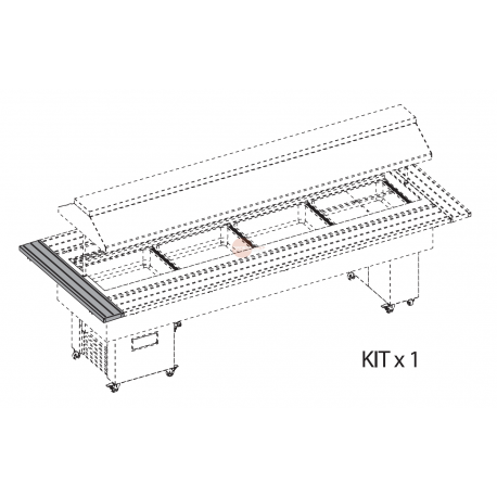 PORTAPIATTI INOX CORTO - 1280 mm