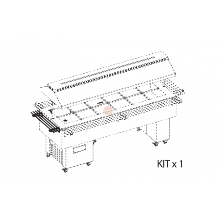 PORTAPIATTI INOX CORTO A TUBO - 750 mm