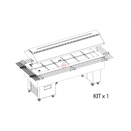 PORTAPIATTI INOX CORTO A TUBO - 1240 mm