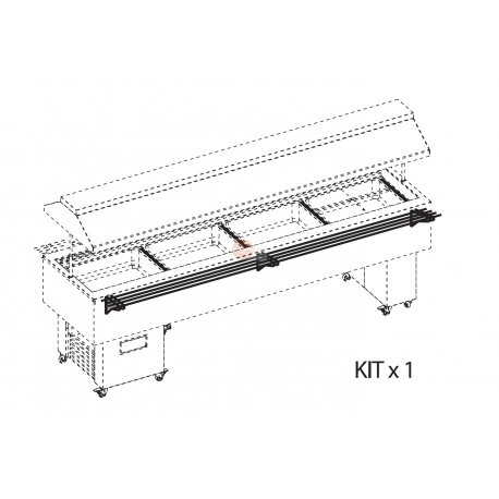 PORTAPIATTI INOX LUNGO A TUBO