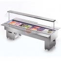 ISOLA BUFFET REFRIGERATA - STRUTTURA IN ACCIAIO INOX AISI 304 - IDEALE PER BACINELLE GASTRONORM - ILLUMINAZIONE LED - CENTRALINA SOFT/TOUCH - CAPPA MOTORIZZATA - TEMPERATURA +4°/+10° ISOLA BUFFET REFRIGERATA - STRUTTURA IN ACCIAIO INOX AISI 304 - IDEALE PER BACINELLE GASTRONORM - ILLUMINAZIONE LED - CENTRALINA SOFT/TOUCH - CAPPA MOTORIZZATA - TEMPERATURA +4°/+10°
