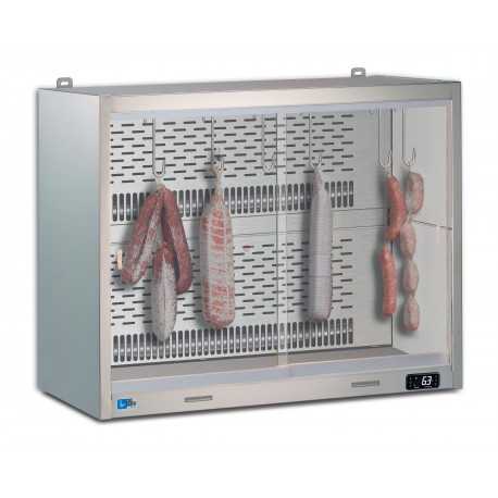 PENSILE REFRIGERATO - CON MOTORE REMOTO INCLUSO - COSTRUZIONE IN ACCIAIO INOX - CON ANTINE SCORREVOLI - 6 GANCI IN DOTAZIONE - TEMPERATURA +4°/+8° - ILLUMINAZIONE LED - DIMENSIONI CM L 100 x P 50 x H 80