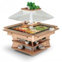ISOLA BUFFET REFRIGERATA - STRUTTURA ESTERNA IN LEGNO - VASCA IN ACCIAIO INOX - CAPPA MOTORIZZATA - ILLUMINAZIONE LED - TEMPERATURA +4°/+10° - REFRIGERAZIONE STATICA - SBRINAMENTO AUTOMATICO