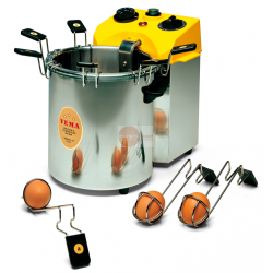 CUOCIUOVA - IN ACCIAIO INOX - 6 CESTELLI NUMERATI - POTENZA 1850 W - DIMENSIONI CM L27 X P36 X H29
