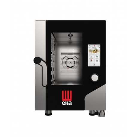 FORNO COMPATTO ELETTRICO - COMBINATO CONVEZIONE - CON VAPORE DIRETTO - FULL OPTIONAL - CAPACITA' 6 TEGLIE GN 2/3 - COMANDI TOUCH SCREEN