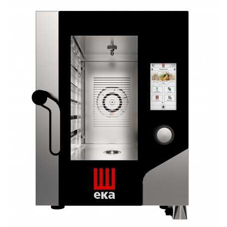 FORNO COMPATTO ELETTRICO - COMBINATO CONVEZIONE - CON VAPORE DIRETTO - FULL OPTIONAL - CAPACITA' 6 TEGLIE GN 1/1 - COMANDI TOUCH SCREEN