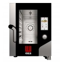 FORNO COMPATTO ELETTRICO - COMBINATO CONVEZIONE - CON VAPORE DIRETTO - FULL OPTIONAL - CAPACITA' 6 TEGLIE GN 1/1 - COMANDI TOUCH SCREEN